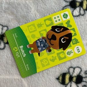Butch -Animal Crossing Amiibo Card